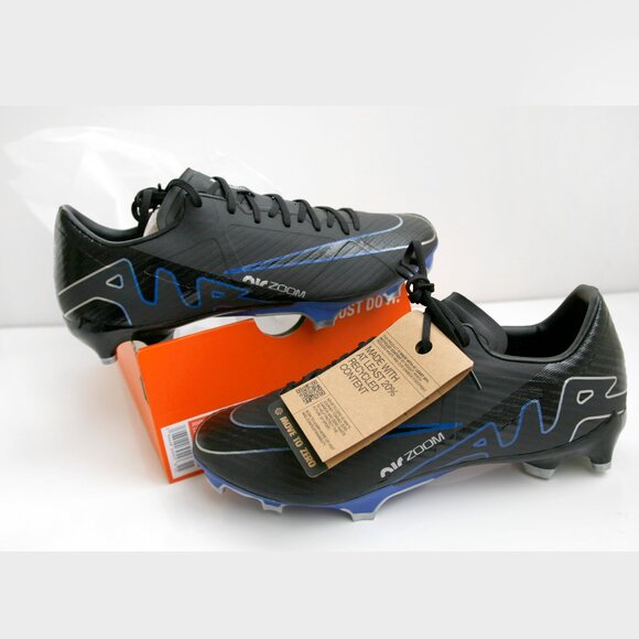 Nike Zoom Vapor 15 Academy FG/MG Men\'s Low Top Soccer Cleats Black/Blue Size 9 main image 12